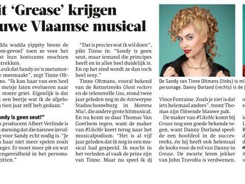 Personage uit 'Grease' krijgen update in nieuwe Vlaamse musical. - 27/06/2024 Gazet Van Antwerpen